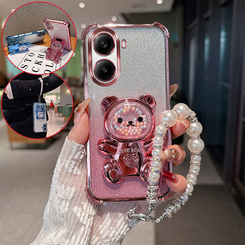 Oppo Tablet Accessories - Custodia per telefono antiurto con glitter