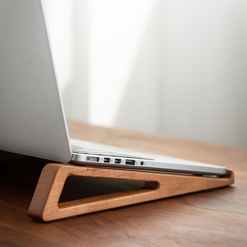 Cooling Stand Tablet - Supporto per Laptop in Legno Pieghevole